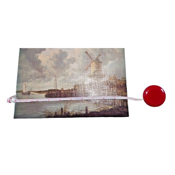 Windmill Les Editions Braun Paris Jr. Van Ruysdael Print Canvas Netherlands 1964 - Picture 10 of 11